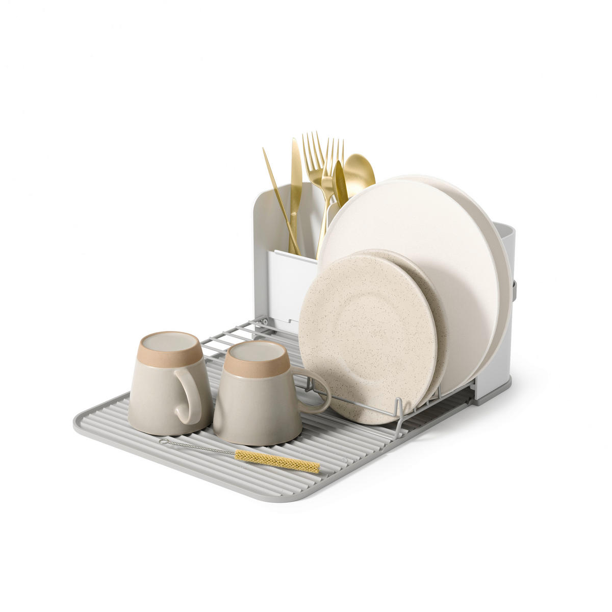 GESCHIRRKORB   - Weiß/Grau, KONVENTIONELL, Kunststoff/Metall (38/17/33cm) - Umbra