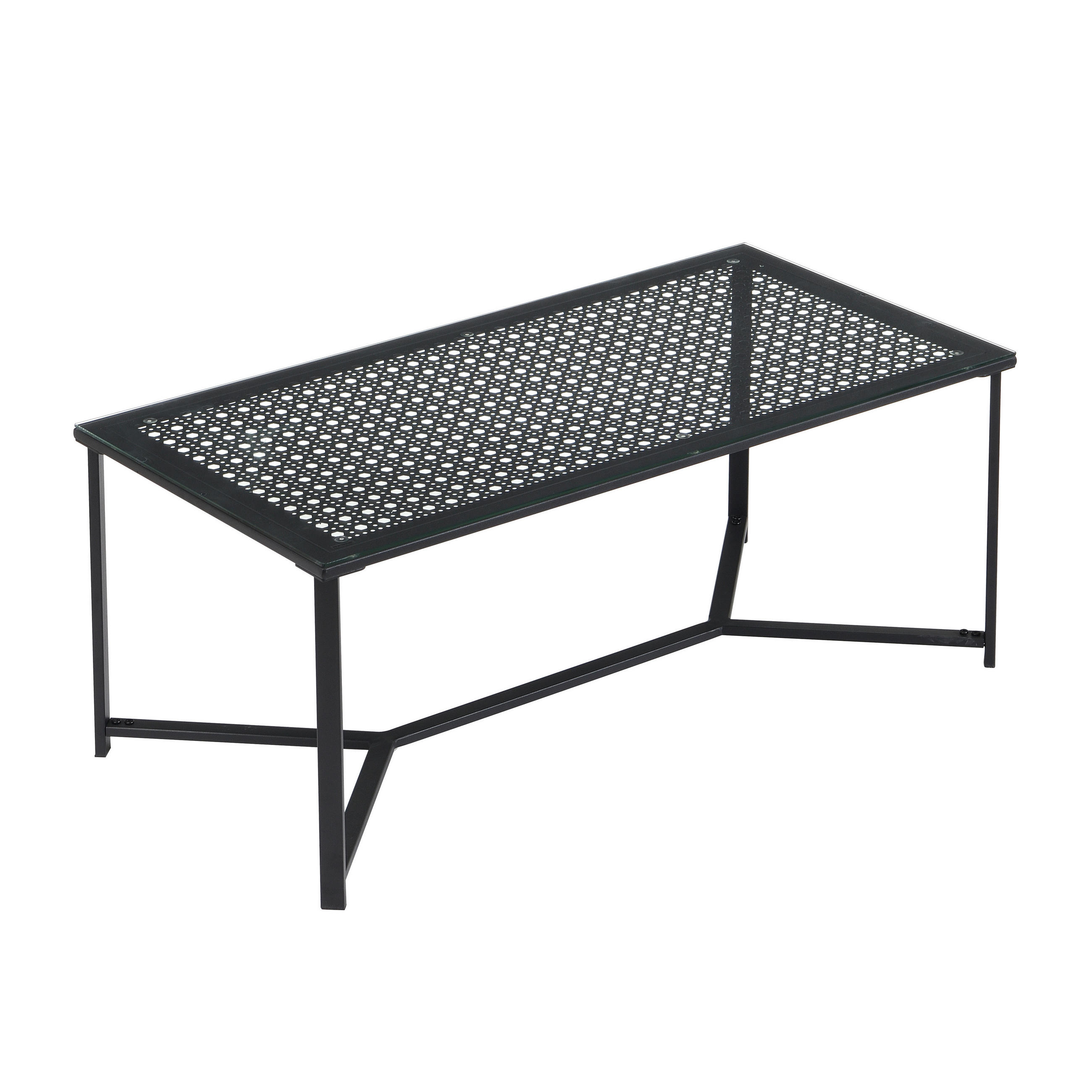 COUCHTISCH in Glas 100/50/42 cm  - Schwarz, Design, Glas/Metall (100/50/42cm) - MID.YOU
