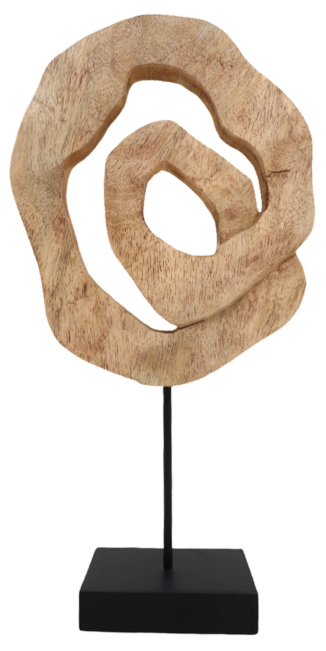 SKULPTUR - Naturfarben, Natur, Holz/Metall (24,5/52/9cm) - Ambia Home