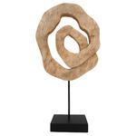 SKULPTUR - Naturfarben, Natur, Holz/Metall (24,5/52/9cm) - Ambia Home