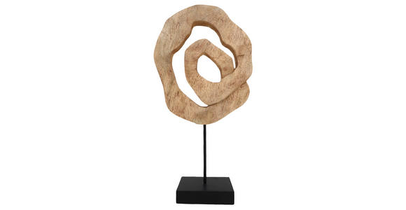SKULPTUR - Naturfarben, Natur, Holz/Metall (24,5/52/9cm) - Ambia Home