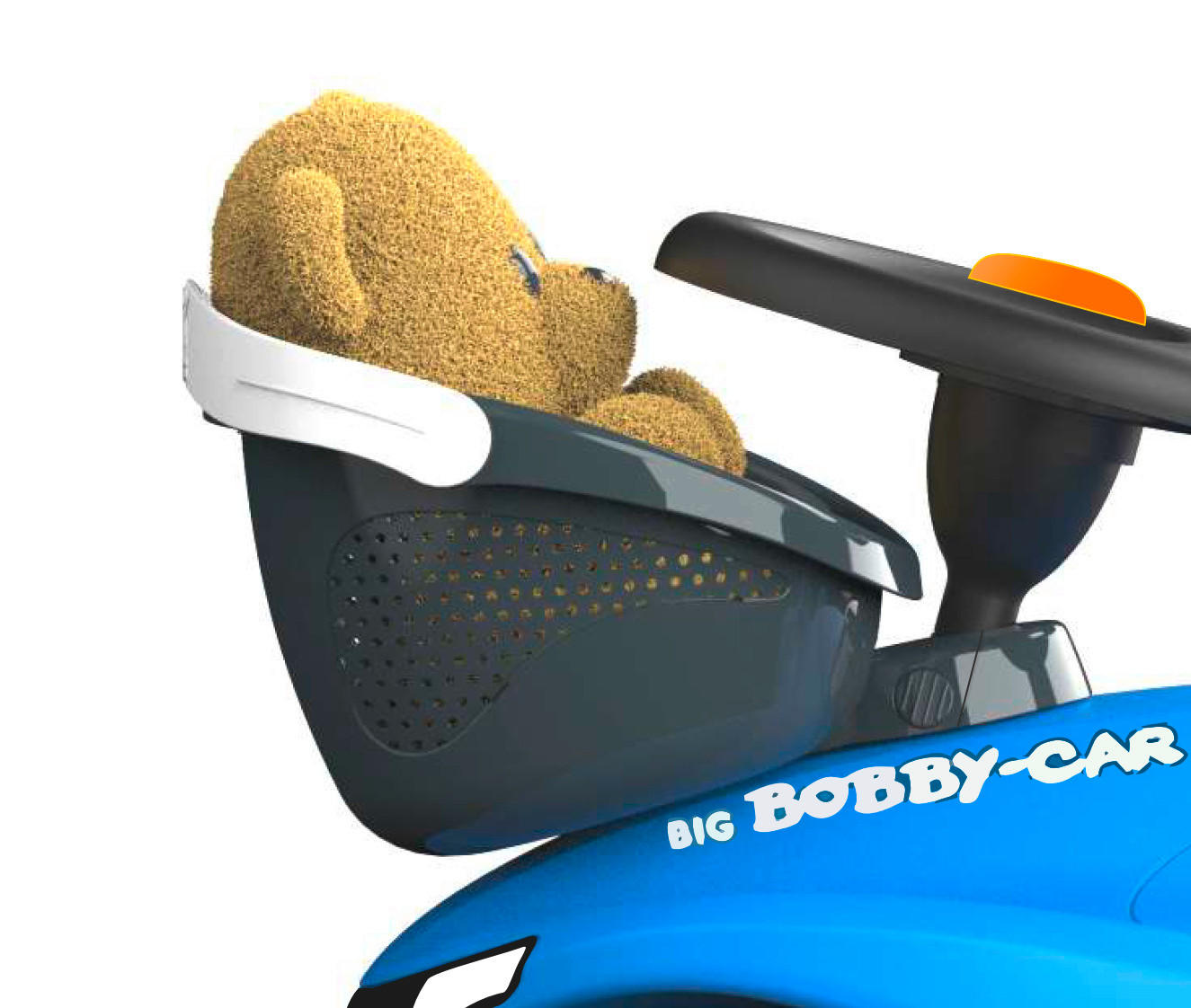 GEPÄCKKORB   BIG BOBBY CAR  - Grau, Basics, Kunststoff (13,50/24/19cm) - BIG
