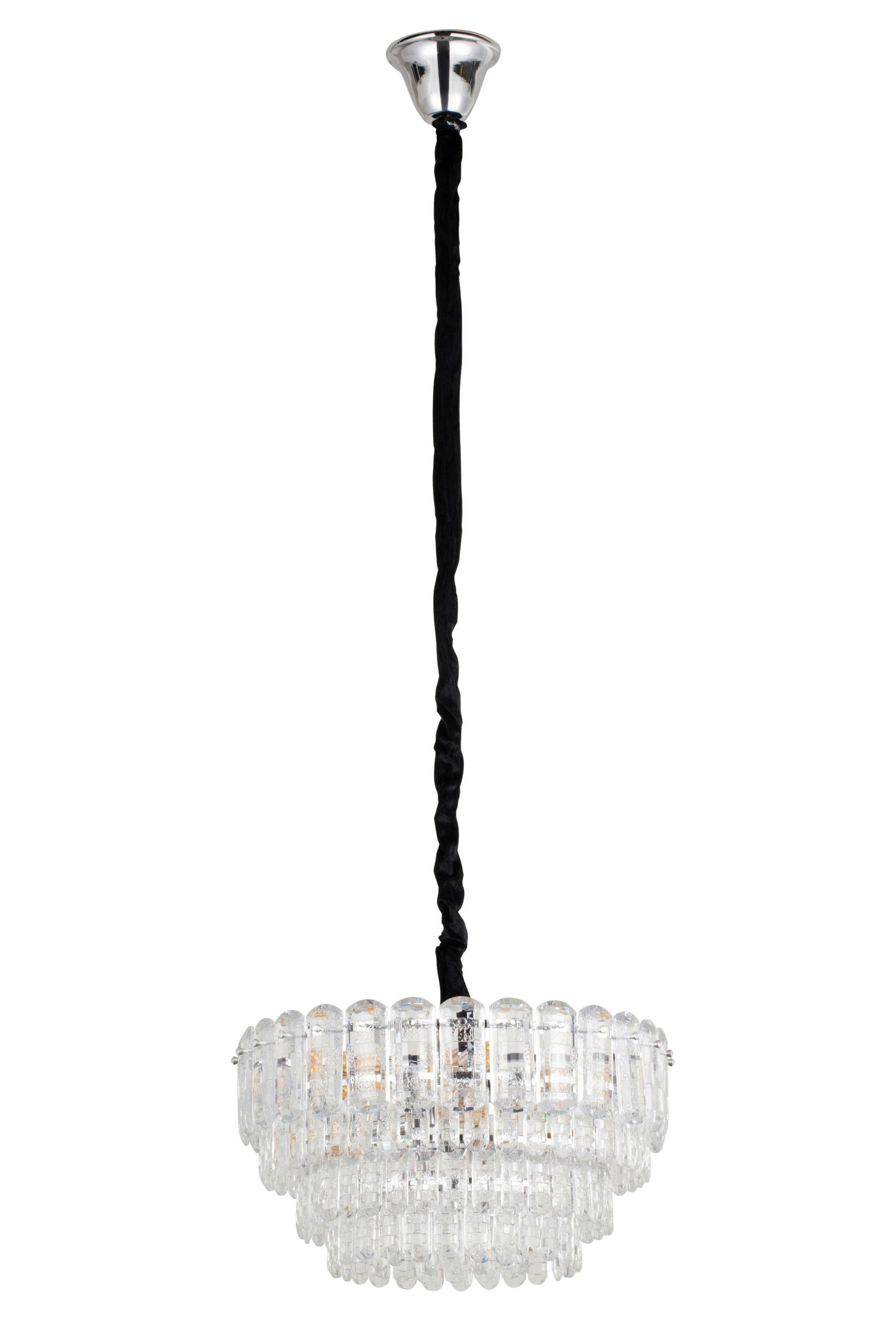 HÄNGELEUCHTE Imotski 52,5/150 cm  - Chromfarben, Design, Glas/Metall (52,5/150cm) - Glandor