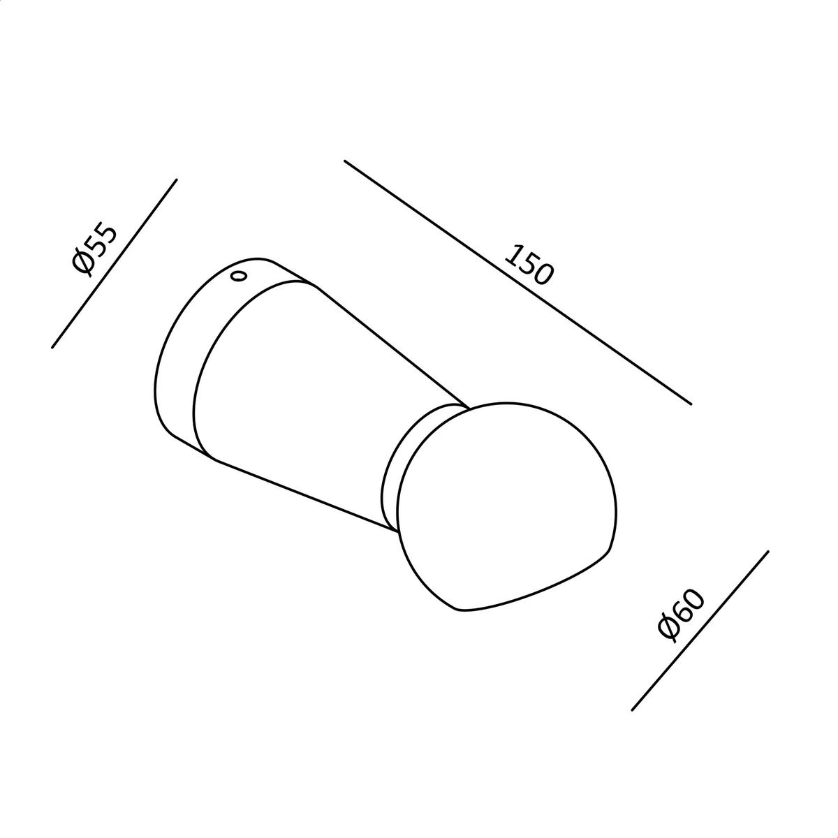 LED-WANDLEUCHTE Ipsos 6/6/15 cm  - Schwarz, KONVENTIONELL, Metall (6/6/15cm) - Lucide