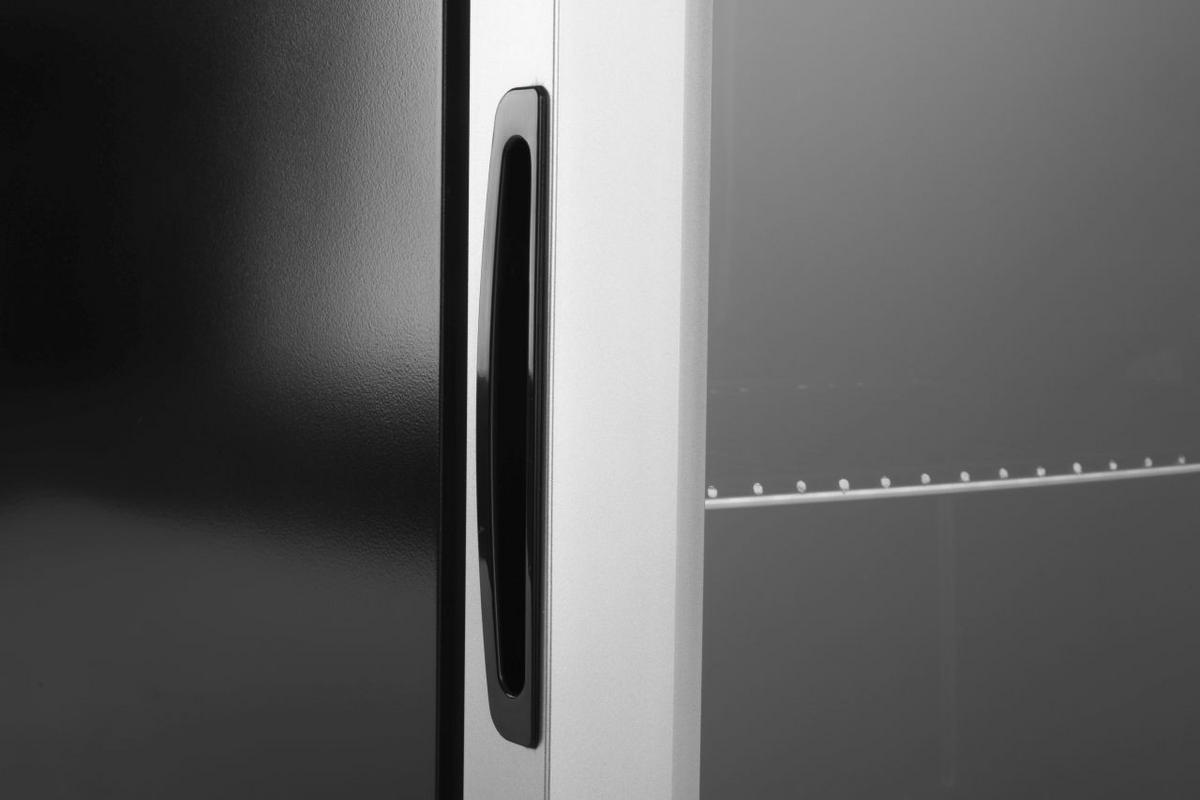 MINIKÜHLSCHRANK 44/53/47 cm BG-49  - Silberfarben/Schwarz, Basics, Glas/Metall (44/53/47cm) - Atrigo