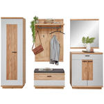 GARDEROBE 260/197/38 cm  - Wildeiche/Hellgrau, Design, Glas/Holz (260/197/38cm) - Novel