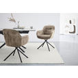 ARMLEHNSTUHL  in Webstoff  - Taupe/Schwarz, Design, Textil/Metall (64/87/63cm) - Novel