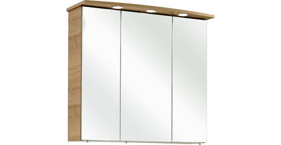 SPIEGELSCHRANK 75/72/20 cm  - Chromfarben/Eichefarben, KONVENTIONELL, Glas/Holzwerkstoff (75/72/20cm) - Xora