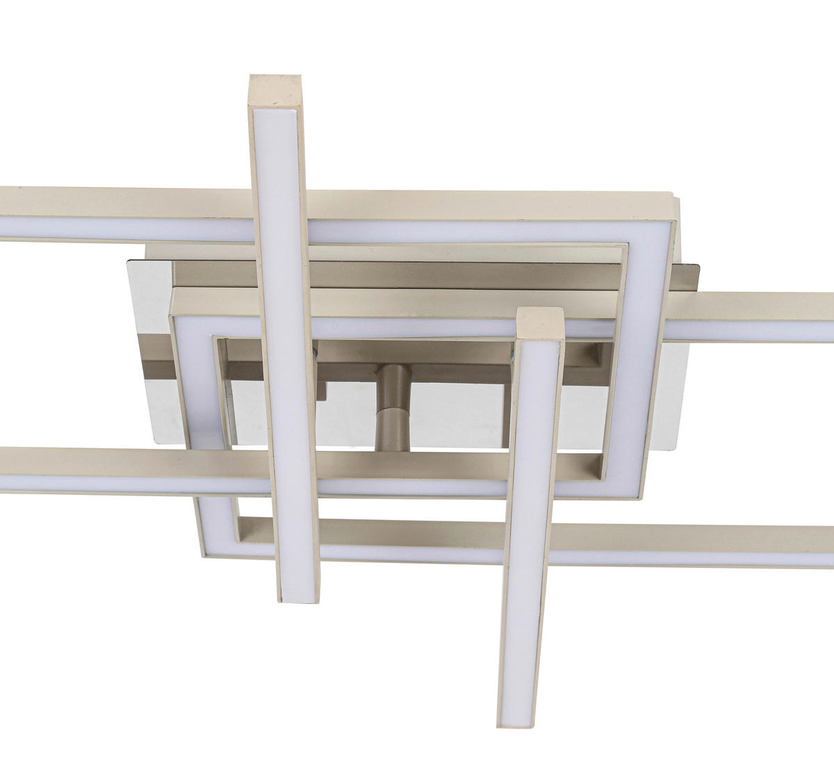 LED-DECKENLEUCHTE 24 W    50/43/7,6 cm  - Sandfarben/Chromfarben, Basics, Kunststoff/Metall (50/43/7,6cm) - Novel