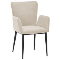 ARMLEHNSTUHL  in Stahl Bouclé  - Creme/Schwarz, Trend, Textil/Metall (57/86/61,5cm) - SetOne by Musterring