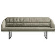 SITZBANK 255/89/68 cm Flachgewebe Graugrün Metall  - Schwarz/Graugrün, Design, Textil/Metall (255/89/68cm) - Dieter Knoll