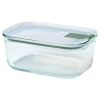 FRISCHHALTEDOSE 0,45 l  - Transparent/Olivgrün, KONVENTIONELL, Glas/Kunststoff (13,9/9,9/7cm) - Mepal