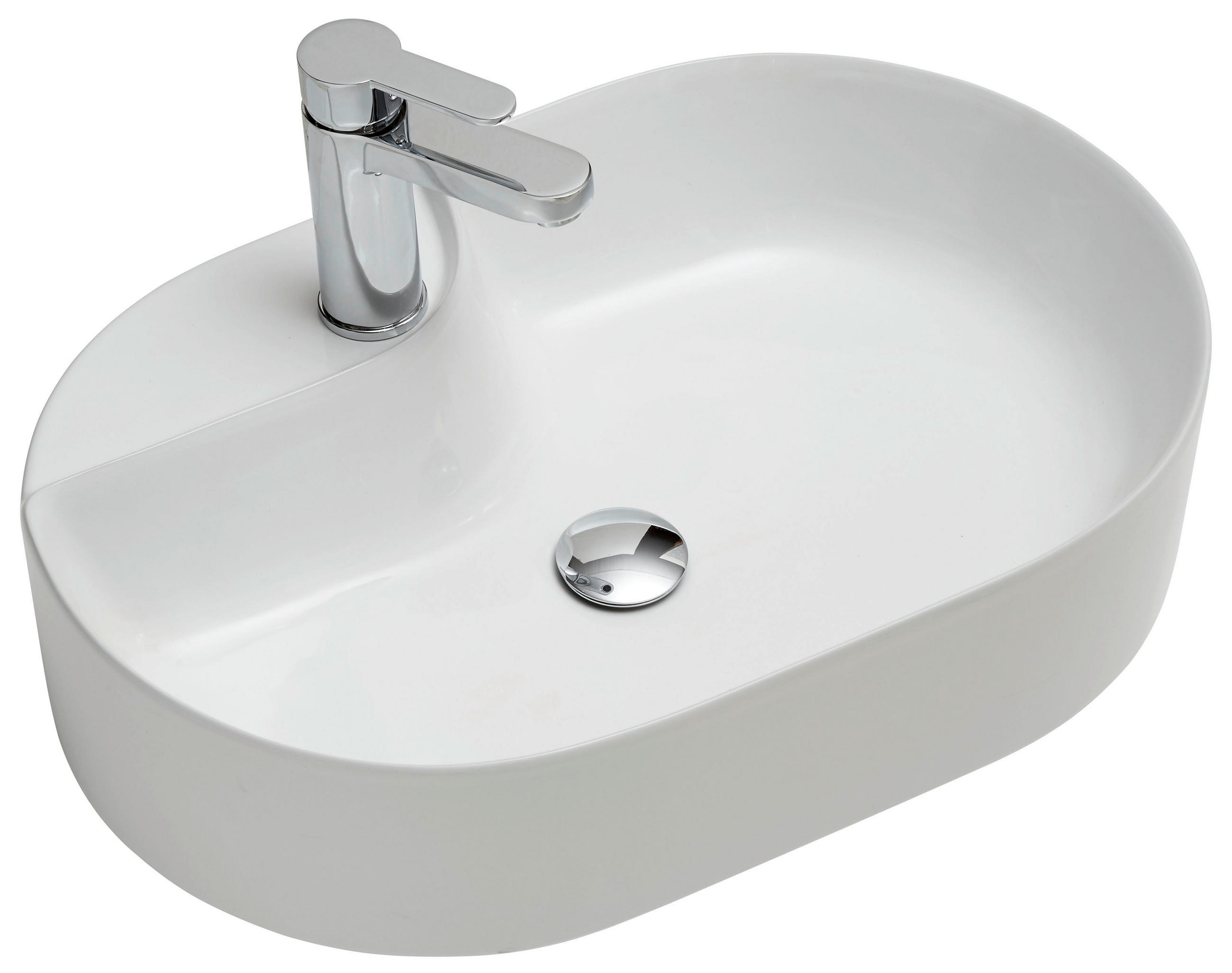WASCHBECKEN 60/14,4/39,8 cm  - Weiß, Design, Keramik (60/14,4/39,8cm) - Sadena