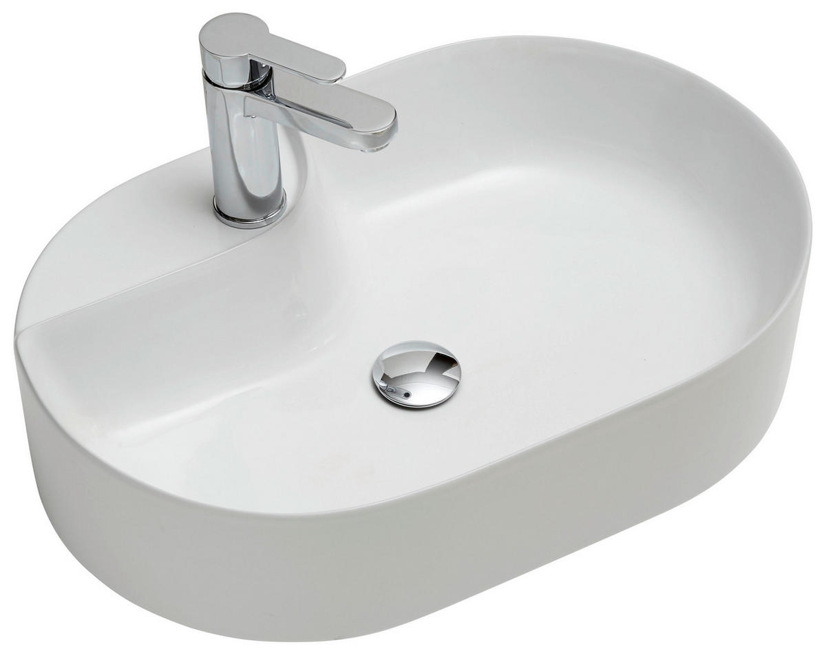 WASCHBECKEN 60/14,4/39,8 cm  - Weiß, Design, Keramik (60/14,4/39,8cm) - Sadena
