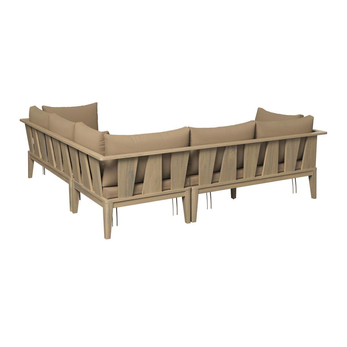 Set Lounge  223/223 cm   - culoare lemn acacia/culoare lemn tec, Natur, plastic/lemn (223/223cm) - Ambia Garden