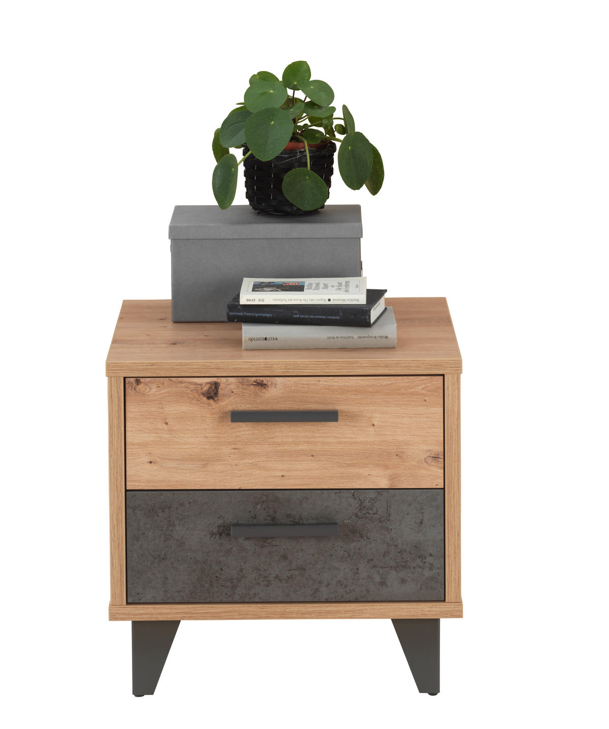 NACHTSCHRANK 50/48/42 cm  - Dunkelgrau/Schwarz, Design, Holzwerkstoff/Kunststoff (50/48/42cm) - Carryhome