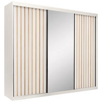 ORMAR S KLIZNIM VRATIMA kašmir   - bijela/kašmir, Moderno, drvni materijal/metal (250/215/59,5cm) - P & B
