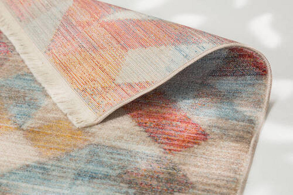 TKANÝ KOBEREC, 200/285 cm, oranžová, červená, tyrkysová - oranžová/tyrkysová, Basics, textil (200/285cm) - Schöner Wohnen