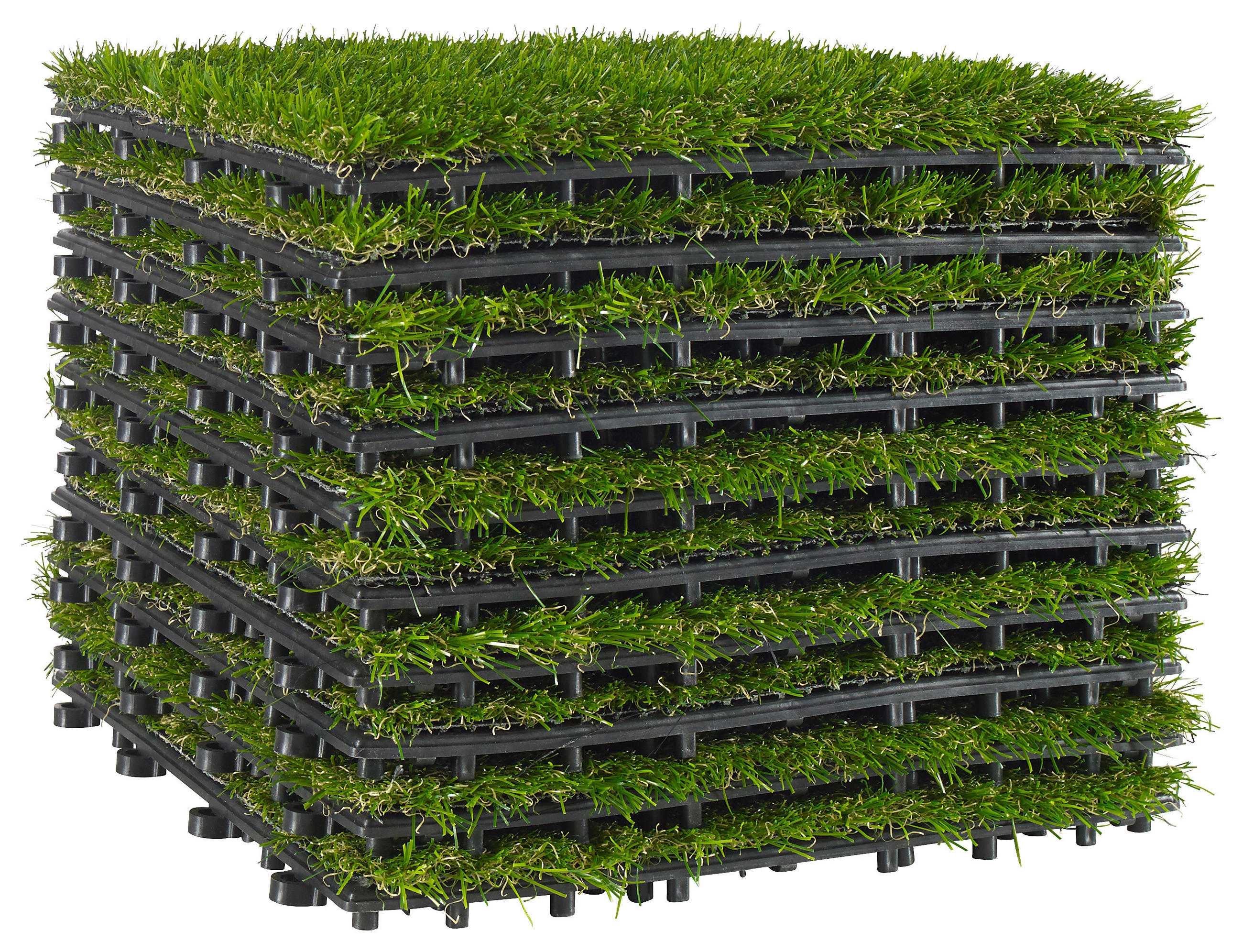 TERRASSENFLIESE Kunstrasen Grün - Grün, Design, Kunststoff (30,/30,/2,9cm) - Ambia Garden