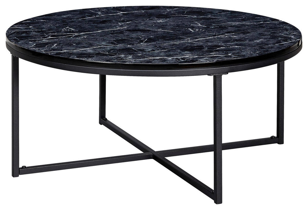 COUCHTISCH in Holzwerkstoff 80/80/36 cm  - Schwarz, Konventionell, Holzwerkstoff/Metall (80/80/36cm) - MID.YOU