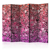 SKÄRMVÄGG  i trä, textil  pink, violett  - pink/violett, Basics, trä/textil (225/172/3cm) - artgeist