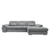 ECKSOFA Silberfarben Chenille  - Chromfarben/Anthrazit, MODERN, Textil/Metall (314/184cm) - Livetastic