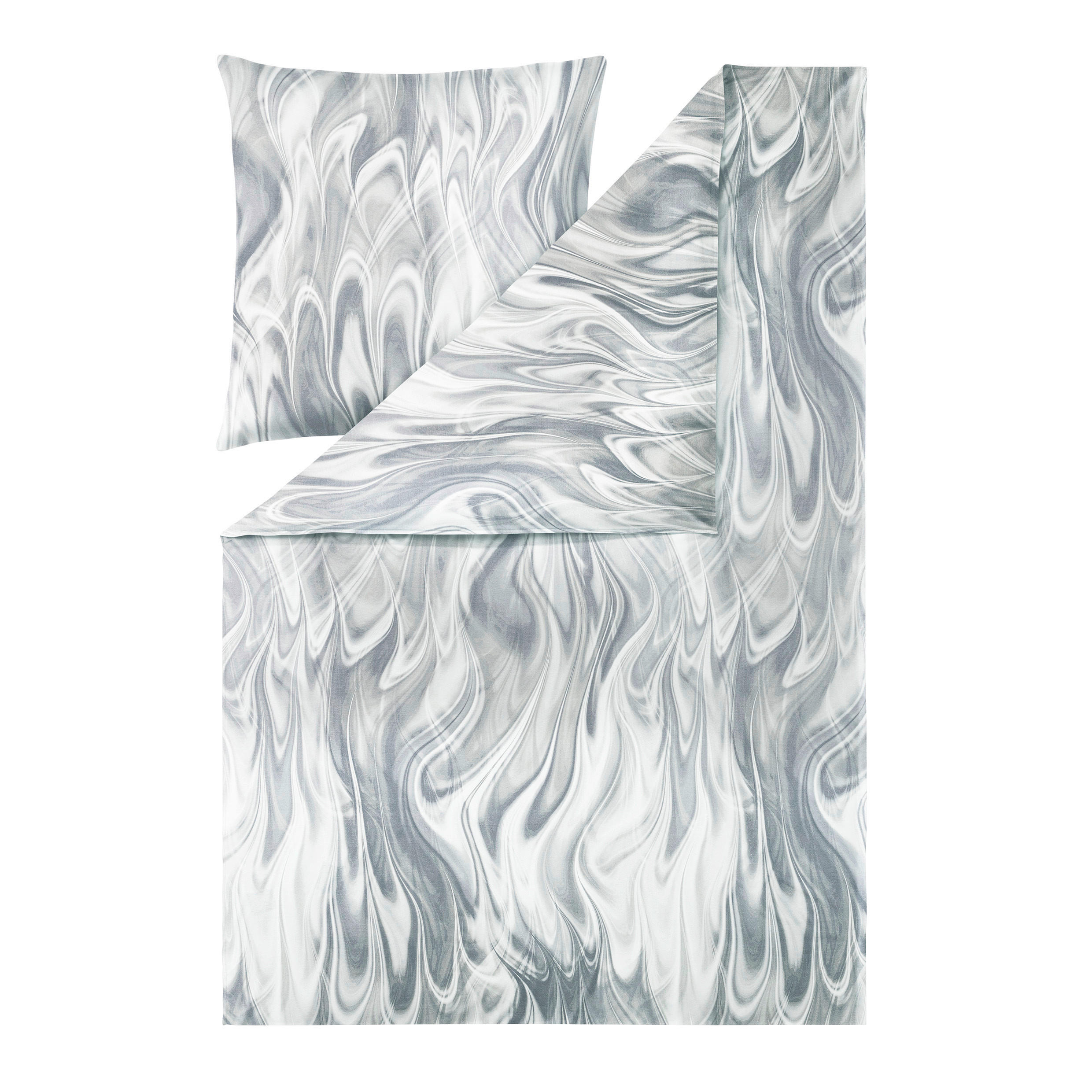 BETTWÄSCHE Atelier Interlock-Jersey 135/200 cm  - Grau, Design, Textil (135/200cm) - Estella