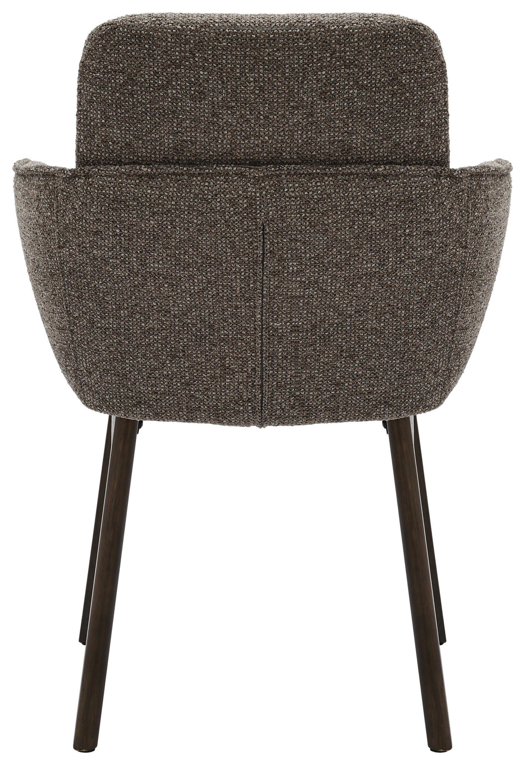 ARMLEHNSTUHL  in Struktur  - Dunkelbraun/Grau, MODERN, Holz/Textil (61/88/59cm) - MID.YOU