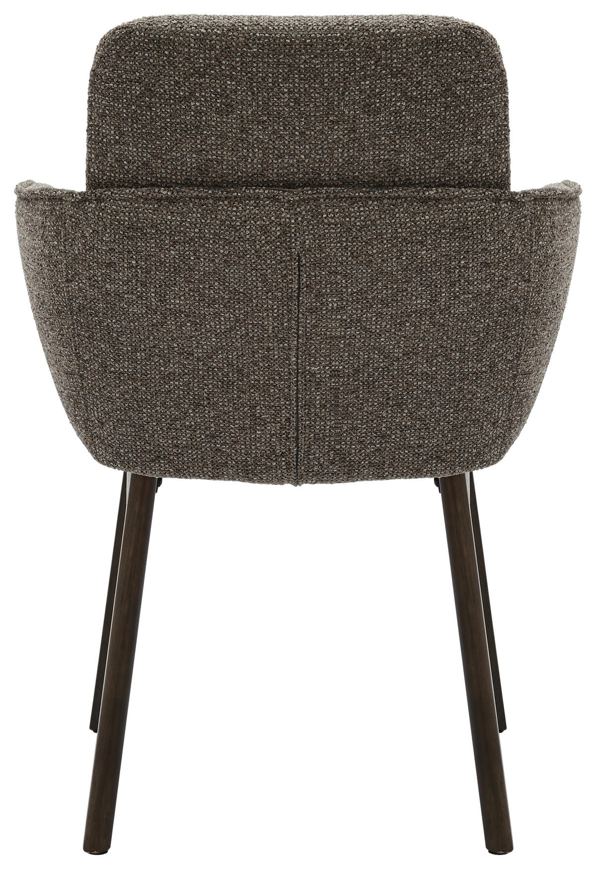 ARMLEHNSTUHL  in Struktur  - Dunkelbraun/Grau, MODERN, Holz/Textil (61/88/59cm) - MID.YOU