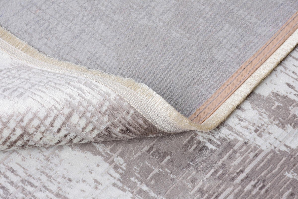 VINTAGE-TEPPICH 120/170 cm Samt Braun, Weiß  - Braun/Weiß, LIFESTYLE, Kunststoff/Textil (120/170cm)