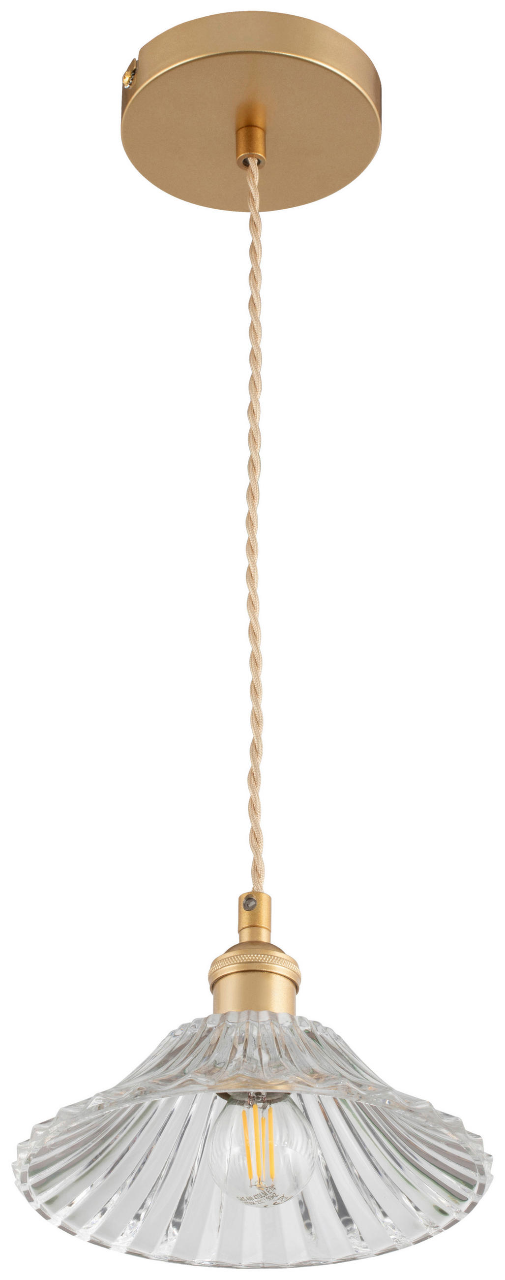 HÄNGELEUCHTE 15/125 cm  - Klar, Trend, Glas/Metall (15/125cm) - Novel