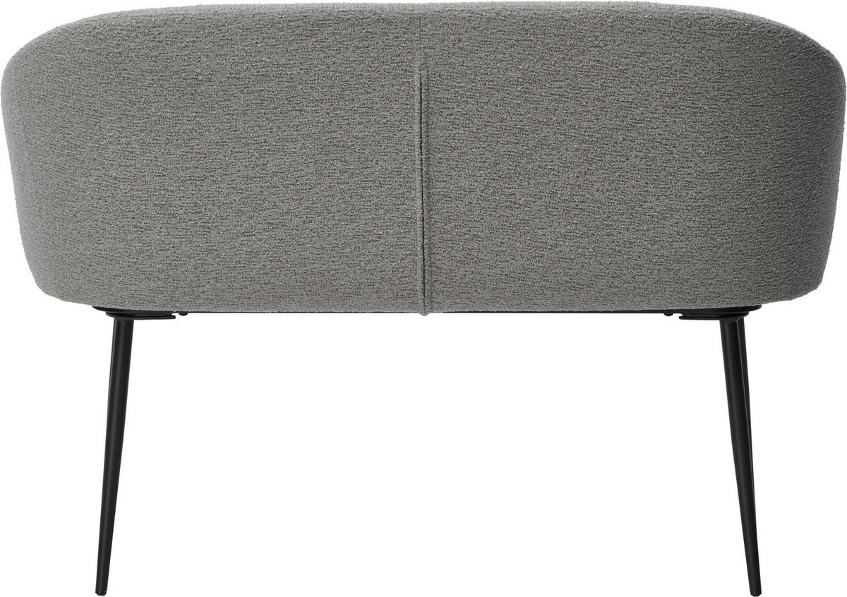 SITZBANK 115,5/80/57 cm Webstoff Grau, Schwarz Pappel Sperrholz  - Schwarz/Grau, MODERN, Holz/Textil (115,5/80/57cm) - Livetastic