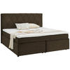 BOXSPRINGBETT 180/200 cm  in Braun  - Schwarz/Braun, Design, Kunststoff/Textil (180/200cm) - Xora