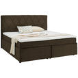 BOXSPRINGBETT 180/200 cm  in Braun  - Schwarz/Braun, Design, Kunststoff/Textil (180/200cm) - Xora