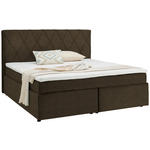 BOXSPRINGBETT 180/200 cm  in Braun  - Schwarz/Braun, Design, Kunststoff/Textil (180/200cm) - Xora