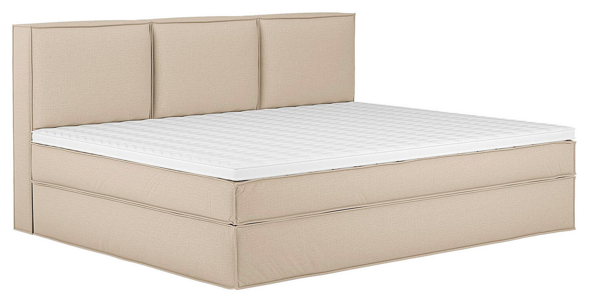 BOXSPRINGBETT 270/220 cm  in Beige  - Beige, Design, Textil (270/220cm) - home24