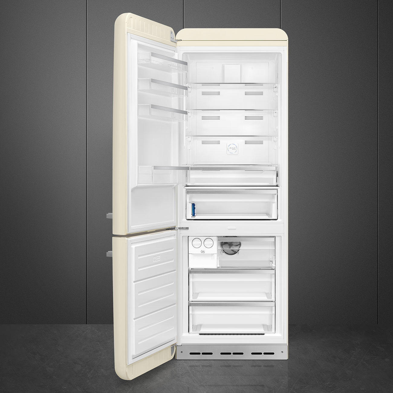 KÜHL-GEFRIER-KOMBINATION FAB38LCR5  - Creme, Basics, Metall (70,6/205/71,1cm) - SMEG