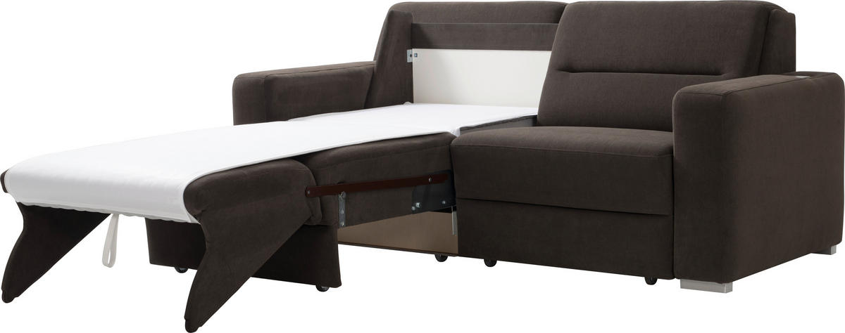 SCHLAFSOFA in Textil Hellgrau  - Hellgrau, Konventionell, Textil/Metall (202/86/92cm) - Sedda
