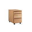 ROLLCONTAINER Asteiche massiv Eichefarben  - Eichefarben, KONVENTIONELL, Holz/Kunststoff (43/65/60cm) - Linea Natura