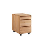 ROLLCONTAINER Asteiche massiv Eichefarben  - Eichefarben, KONVENTIONELL, Holz/Kunststoff (43/65/60cm) - Linea Natura