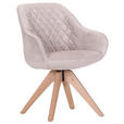 ARMLEHNSTUHL  Stoffauswahl, Typenauswahl, Sitzfläche 360° drehbar, Gestellauswahl Flachgewebe  - Eichefarben/Beige, LIFESTYLE, Holz/Textil (60/83/65cm) - Landscape