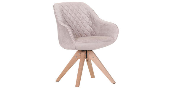 ARMLEHNSTUHL  Stoffauswahl, Typenauswahl, Sitzfläche 360° drehbar, Gestellauswahl Flachgewebe  - Eichefarben/Beige, LIFESTYLE, Holz/Textil (60/83/65cm) - Landscape