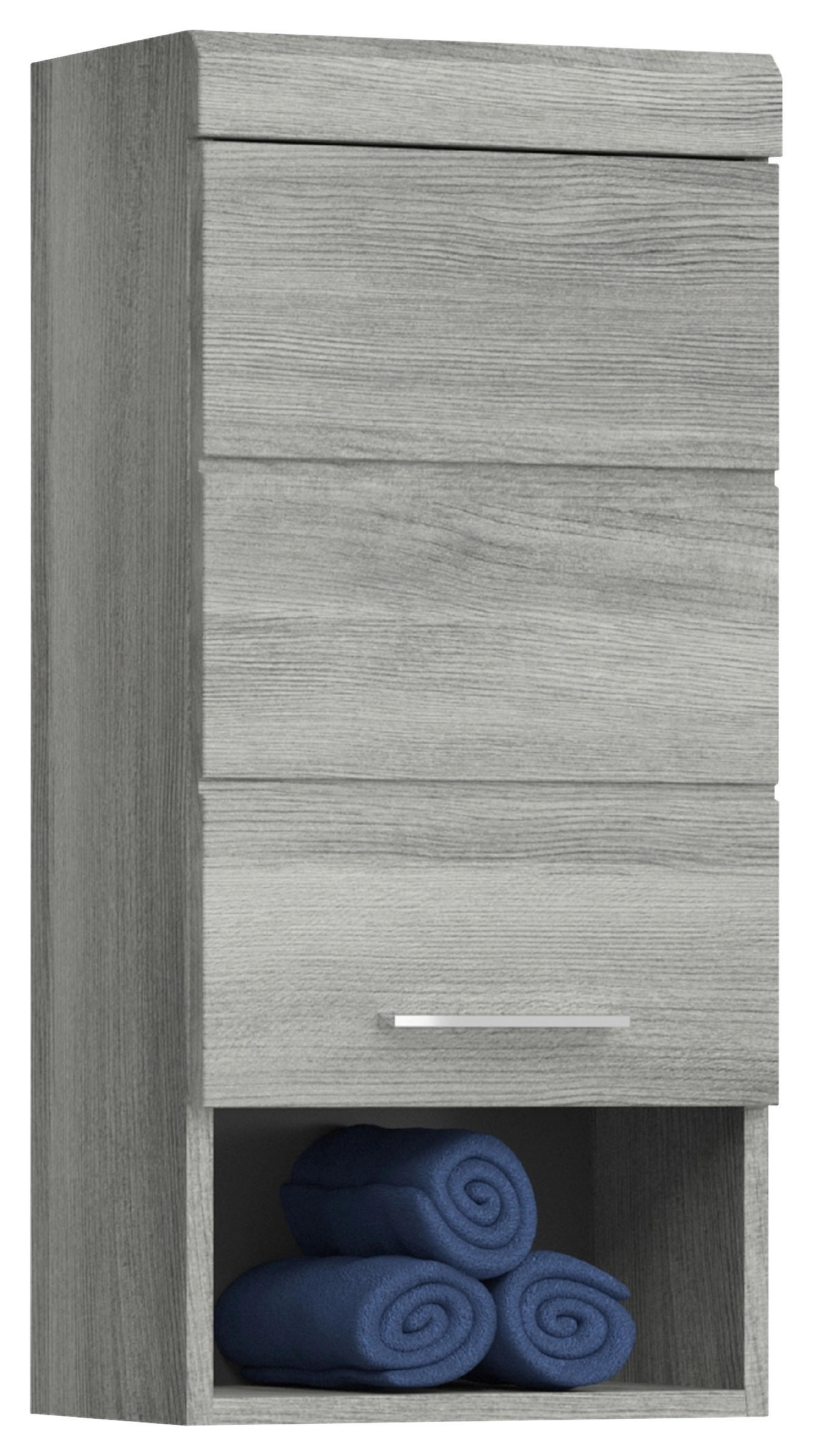 HÄNGESCHRANK 37/79/24 cm  - Silberfarben/Silbereichenfarben, MODERN, Holzwerkstoff (37/79/24cm) - MID.YOU