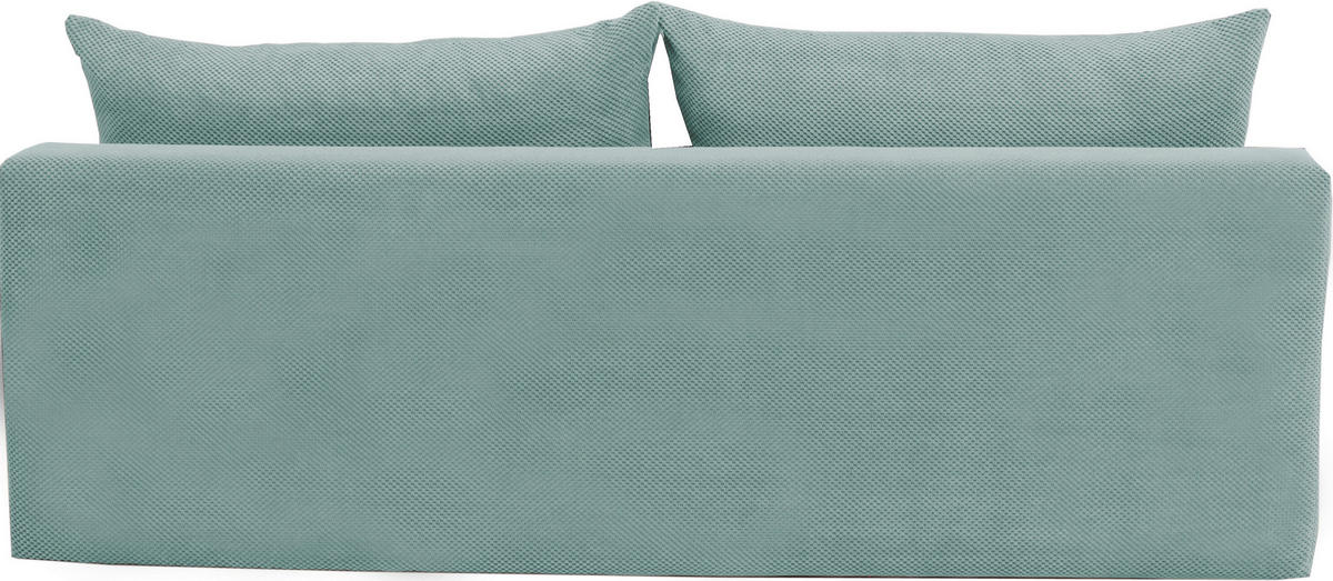 SCHLAFSOFA in Webstoff, Plüsch Mintgrün  - Schwarz/Mintgrün, Design, Textil (213/89/105cm) - Novel