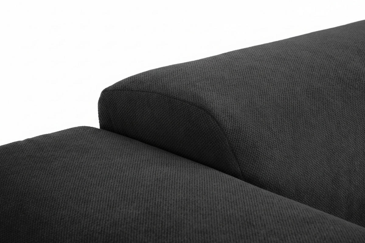 3-SITZER-SOFA Struktur Anthrazit  - Anthrazit/Schwarz, Design, Kunststoff/Textil (266/76/116cm) - MID.YOU