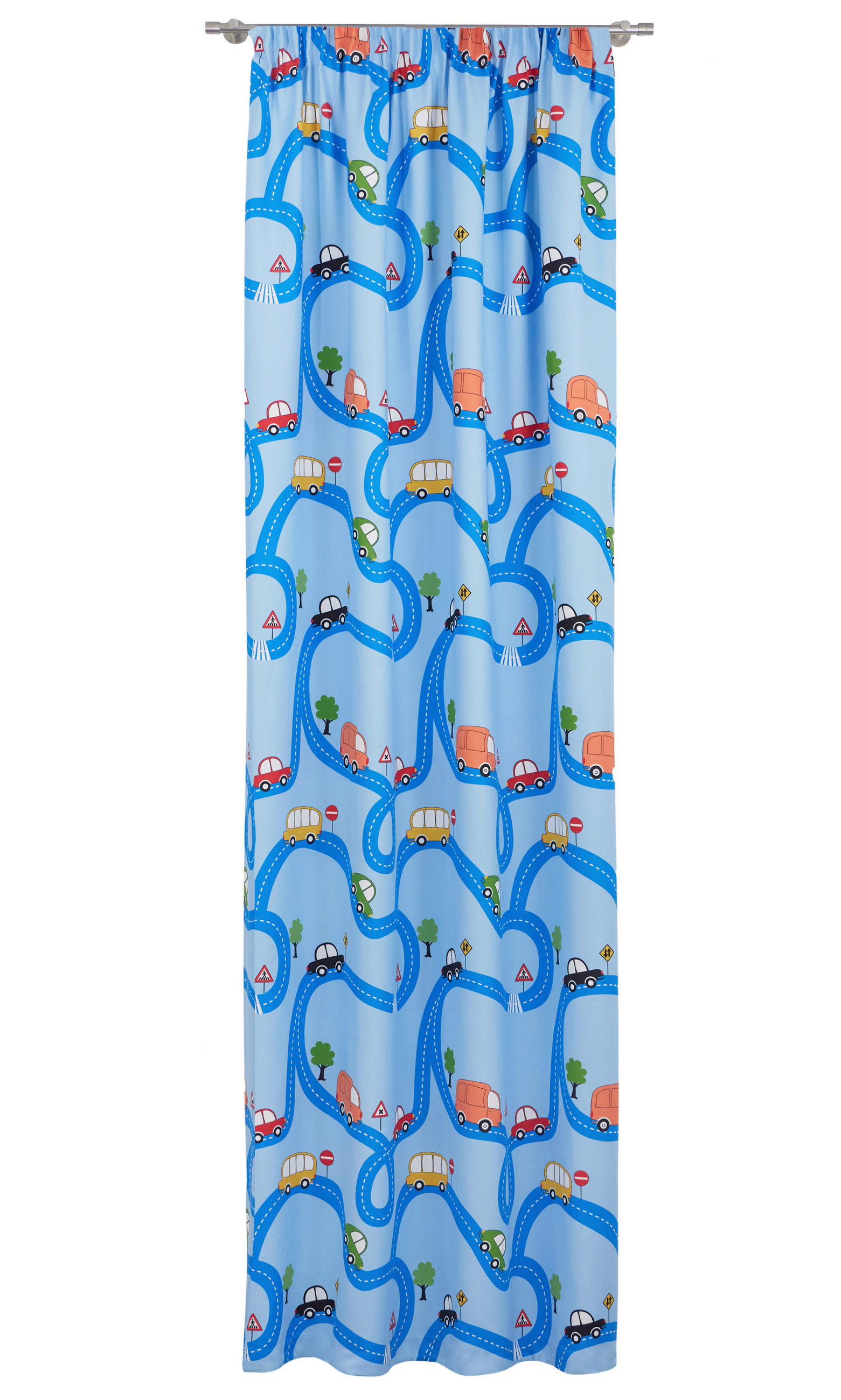 MATERIAL TEXTIL DECORATIV obscuritate  - albastru/alb, Basics, textil (150cm)