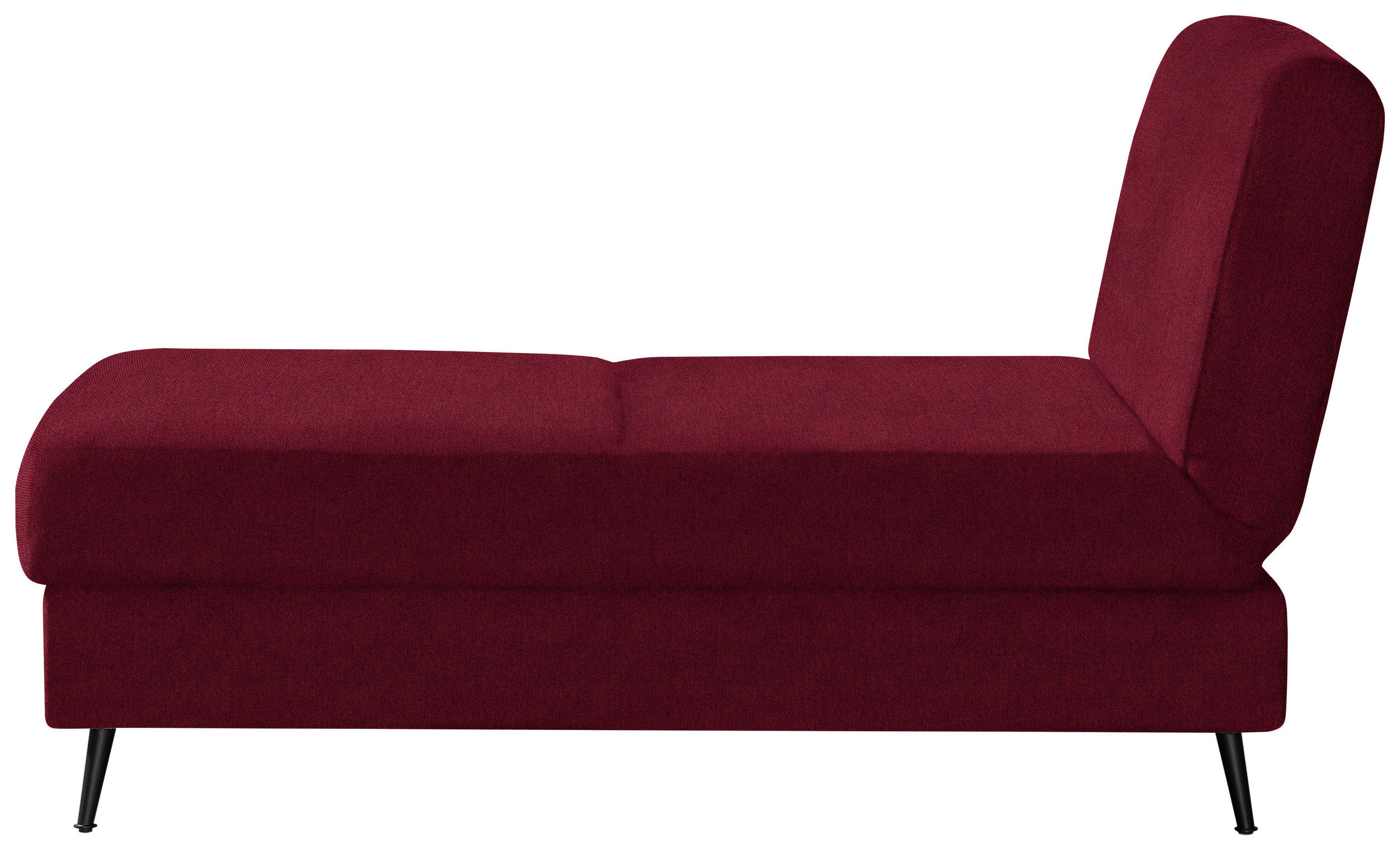SCHLAFSOFA in Webstoff Bordeaux  - Bordeaux/Schwarz, Modern, Textil/Metall (205/90/92cm) - Novel