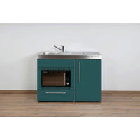 MINIKÜCHE MPMOSTG 120-KS 120/89/60 cm  in Türkis  - Türkis/Edelstahlfarben, Basics, Metall (120/89/60cm)