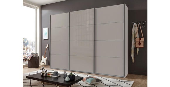 SCHWEBETÜRENSCHRANK  in Graphitfarben, Sahara  - Schwarz/Graphitfarben, Design, Glas/Holzwerkstoff (270/208/65cm) - Carryhome