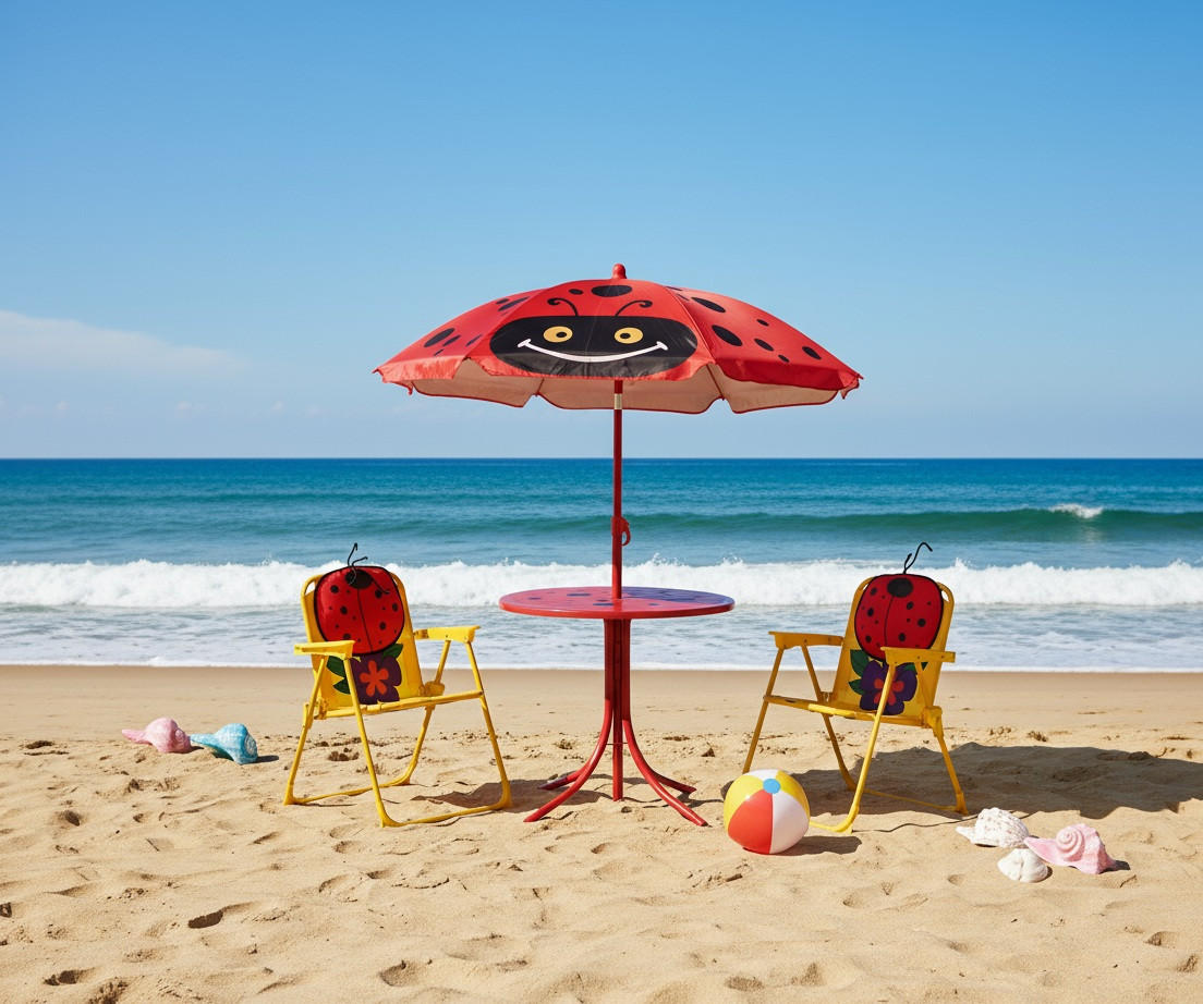 KINDER-GARTENSET Metall, Textil  - Rot, MODERN, Textil/Metall - Siena Garden